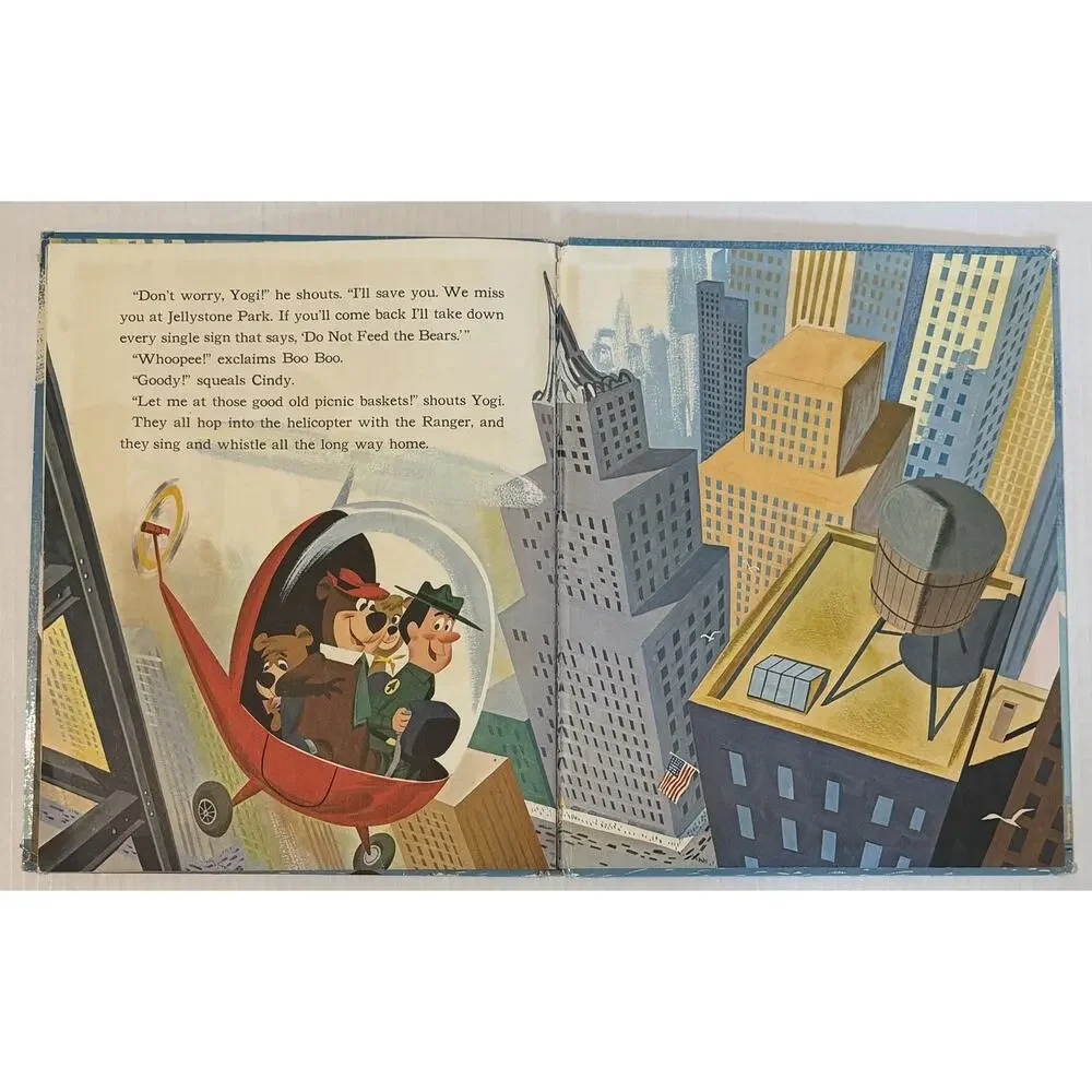 Vintage 1964 Hanna-Barbera Mel Crawford HEY THERE IT'S YOGI BEAR Big Golden Book